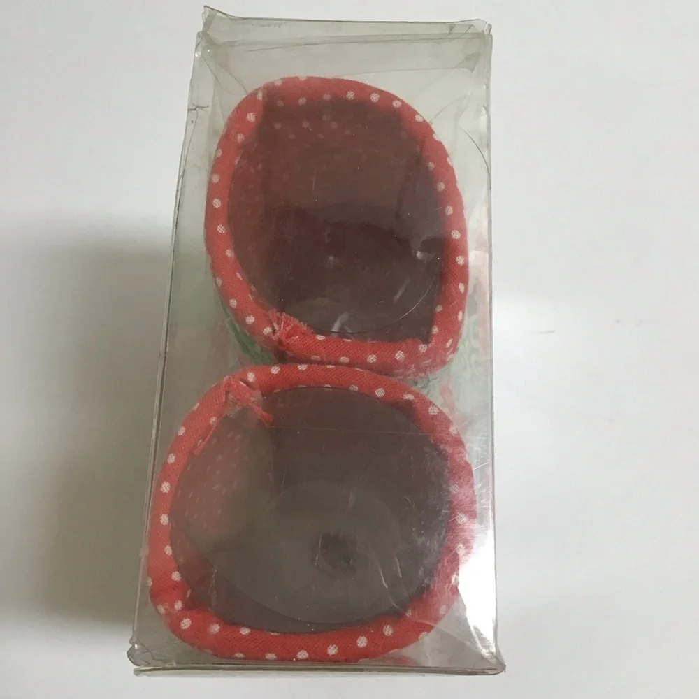 Vintage Calico Fabric Quilted Napkin Rings SET OF 4 Dining Boho Farmhouse NEW